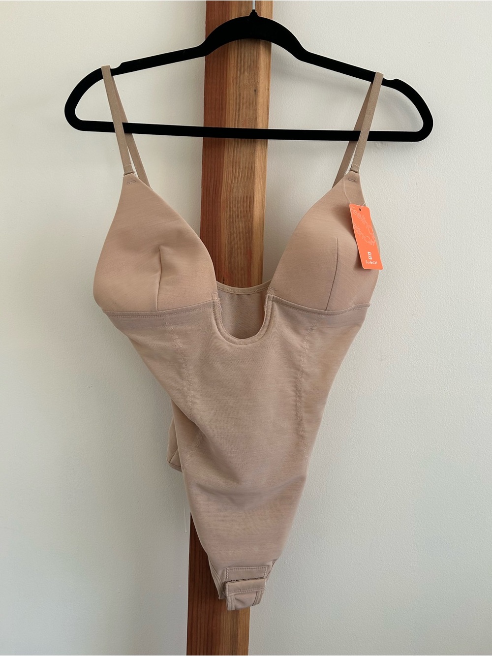 Smoothing Nude Bodysuit Shapewear with Built-In Cups